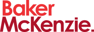 ALT Text: Logo der internationalen Wirtschaftskanzlei **Baker McKenzie** in roten Buchstaben auf transparentem Hintergrund – Arbeitgebermarke, Kanzlei-Branding, Karriere in der Anwaltskanzlei.